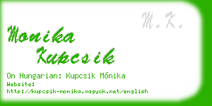 monika kupcsik business card